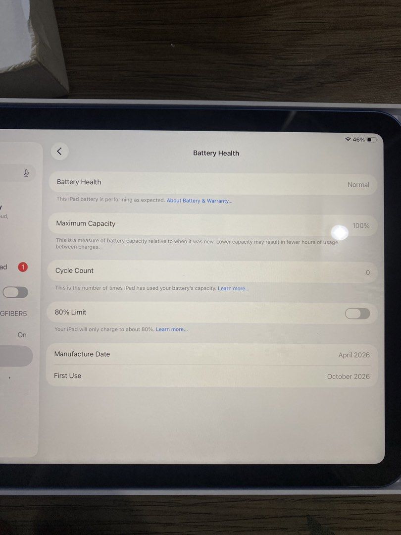 iPad A16 256GB 0CC DAYS OLD! (Category: iPad) located in Manila. Submitted by cozart_ (Listing ID 1468874661, Image 3). Description: iPad A16 256GB PP/A Local Variant Underwarranty until Oct 13, 2027 100BH 0CC! inopen lang for checking Truetone✅ Touch ID✅ barely used can pass as bnew no history of repair Inclusions: Orig Box (same serial) Orig Apple Adaptor (unused) Orig Cord (unused) Manuals open for swapping lower unit + cash 29.5 NEGO pasig lo
