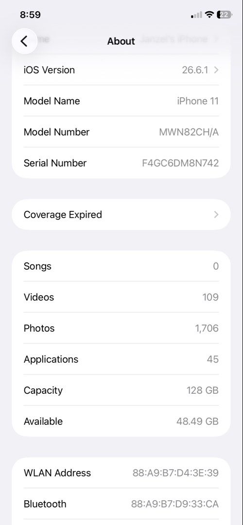 Iphone 11 with ISSUE - LAS PINAS (Category: iPhone 11 Series) located in Las Pinas. Submitted by stylishchique (Listing ID 1468891065, Image 3). Description: Nag ooff bigla pero matagal nagagamit cp Makinis Openline sim.
