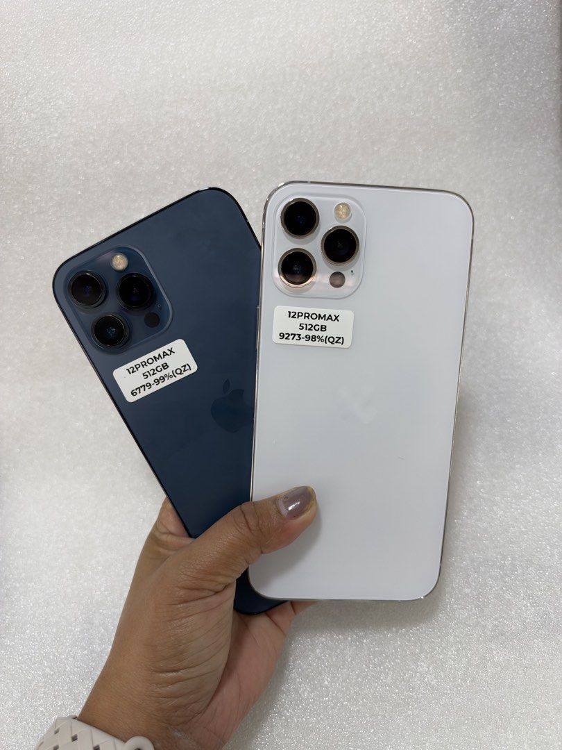 IPHONE 12PROMAX 512GB (Category: Announcements) located in Quezon City. Submitted by lyra23199525441 (Listing ID 1468766866, Image 1). Description: All goods Original All working(trutone face id) Withi box charger.