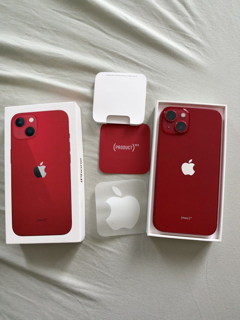 Iphone 13 - Product (Red) - 256gb (Category: iPhone 13 Series) located in Batangas. Submitted by nitrazacla (Listing ID 1468927999, Image 1). Description: Reason for selling: Upgrade Ordinary wear and tear on the screen from 5 yrs of use. Over all still in good condition and will throw in a spigen case for free. Battery Life is at 74% and esim compatible. Box included but no wire for the charger..