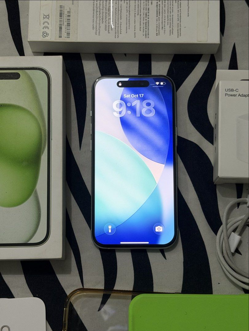 Iphone 15 128gb green (Category: iPhone 15 Series) located in Pasig City. Submitted by rjc_iosgadgets (Listing ID 1468821000, Image 2). Description: ‼️ FOR SALE ‼️ Iphone 15 128gb Green 💚🍏 ₱25,990 (price slightly negotiable) ✅Local Purchased ✅Factory unlock / Any Sim ✅81 battery health (normal peak) ✅Working face id and truetone ✅Never been opened or repaired ✅1 minor small dent sa baba (see picture) ✅24mp and 48mp camera ✅Type-C na for faster 