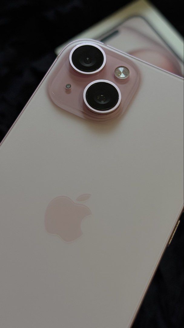 iPhone 15 128gb Pink (Category: Other Mobile & Gadget Accessories) located in Rizal. Submitted by persicax (Listing ID 1468929531, Image 3). Description: iPhone 15, 128gb, Pink 79% BH FU (HK Variant, Dual Sim) Any Sim All Working, No Any History of Repair No Dents/Scratches Lady Owned With Original Box & Cord RFS: Extra Phone ₱25k (asking price).