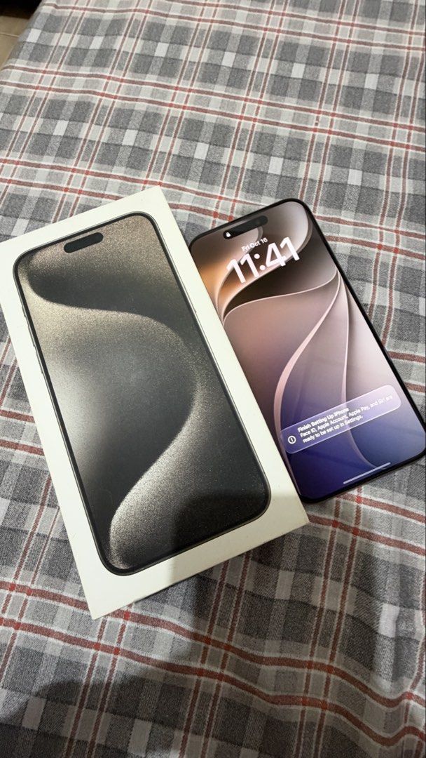iPhone 15 Pro Max 256GB - Free UAG Case (Category: iPhone 15 Series) located in Taguig. Submitted by itsjoejoe (Listing ID 1468726766, Image 1). Description: iPhone 15 Pro Max 256GB NTC Version Complete package (Original box and cable) No Sim Restriction Lightly Used, No Dents or Scratches, 99% smooth 86% Batt Health Free UAG original case worth 2,490 Selling Price: 38,000 (slightly negotiable) .