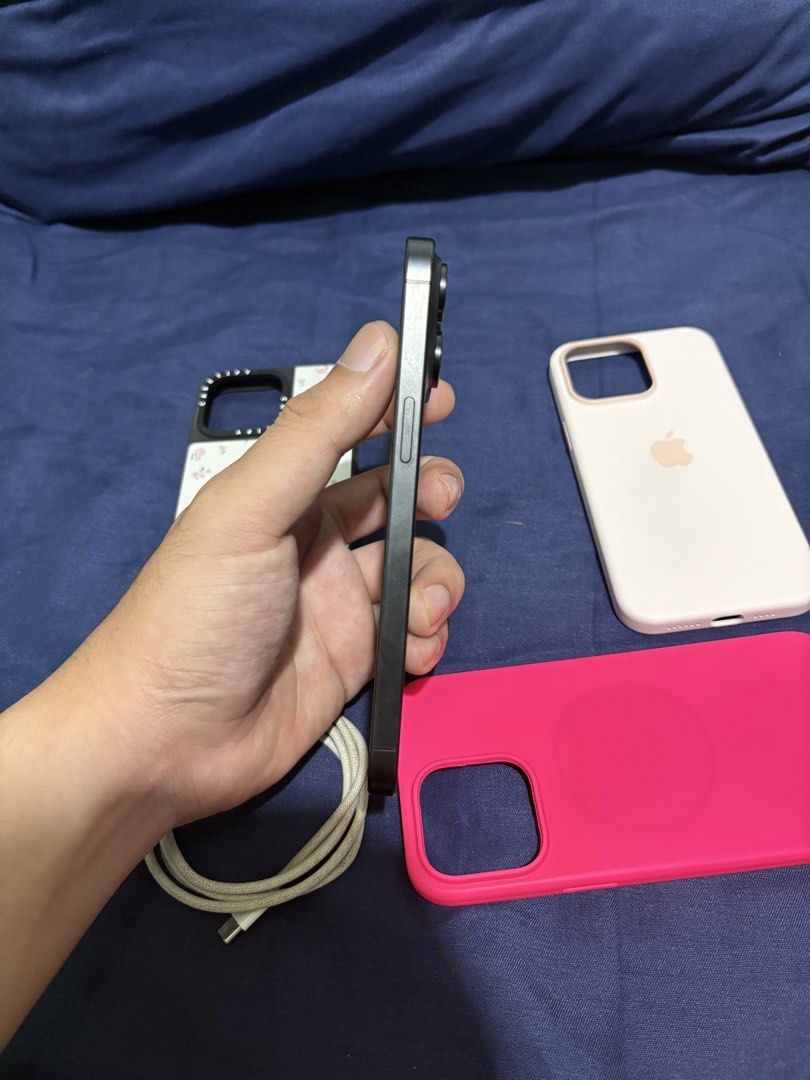 iPhone 15 Pro Max 256GB Black Titanium (Category: iPhone 15 Series) located in San Pedro. Submitted by tapsyy (Listing ID 1468901454, Image 3). Description: FOR SALE OR SWAP ADD KA IF LOWER ADD AKO IF HIGHER IPHONE 15 PRO MAX BLACK TITANIUM 256GB 81% BATTERY HEALTH (ORIGINAL SOBRANG KUNAT PA) FACTORY UNLOCKED (ANY SIM WILL DO) CH/A HONGKONG VARIANT (DUAL PHYSICAL SIM 😍) POWERMAC PURCHASED (OCTOBER 14, 2023) FACE ID WORKING TRUETONE WORKING UNIT 