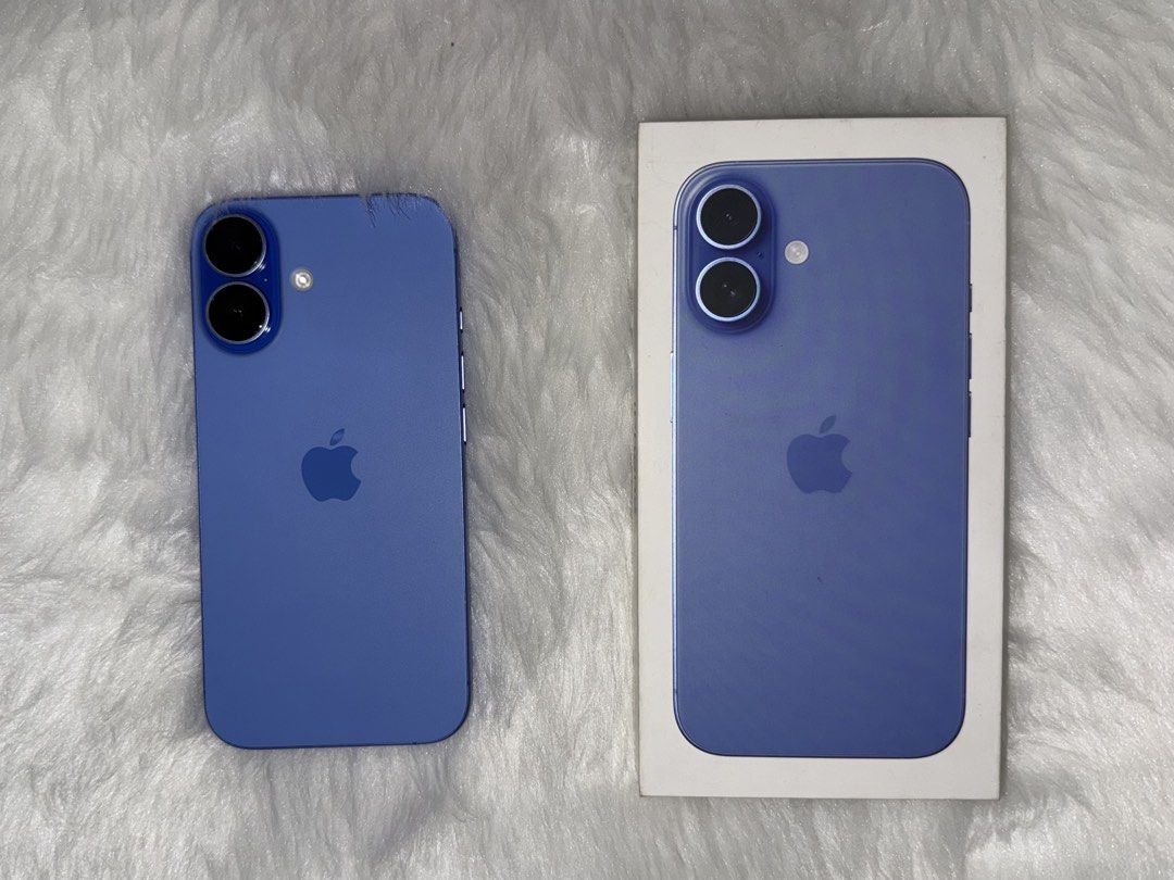 IPHONE 16 256gb — ULTRAMARINE (Category: iPhone 16 Series) located in Makati City. Submitted by astrologae (Listing ID 1468869472, Image 1). Description: IPHONE 16 256gb — ULTRAMARINE Purchased: October 2024 (Digimap) Battery Health — 83% Cycle Count — 1077 No history of repair Honest Issue — Paint chip on camera control button part only RFS — upgraded phone Inclusions — UNIT ALONE & BOX (w/ free CASES) ALL WORKING IN NORMAL CONDITIONS •message m