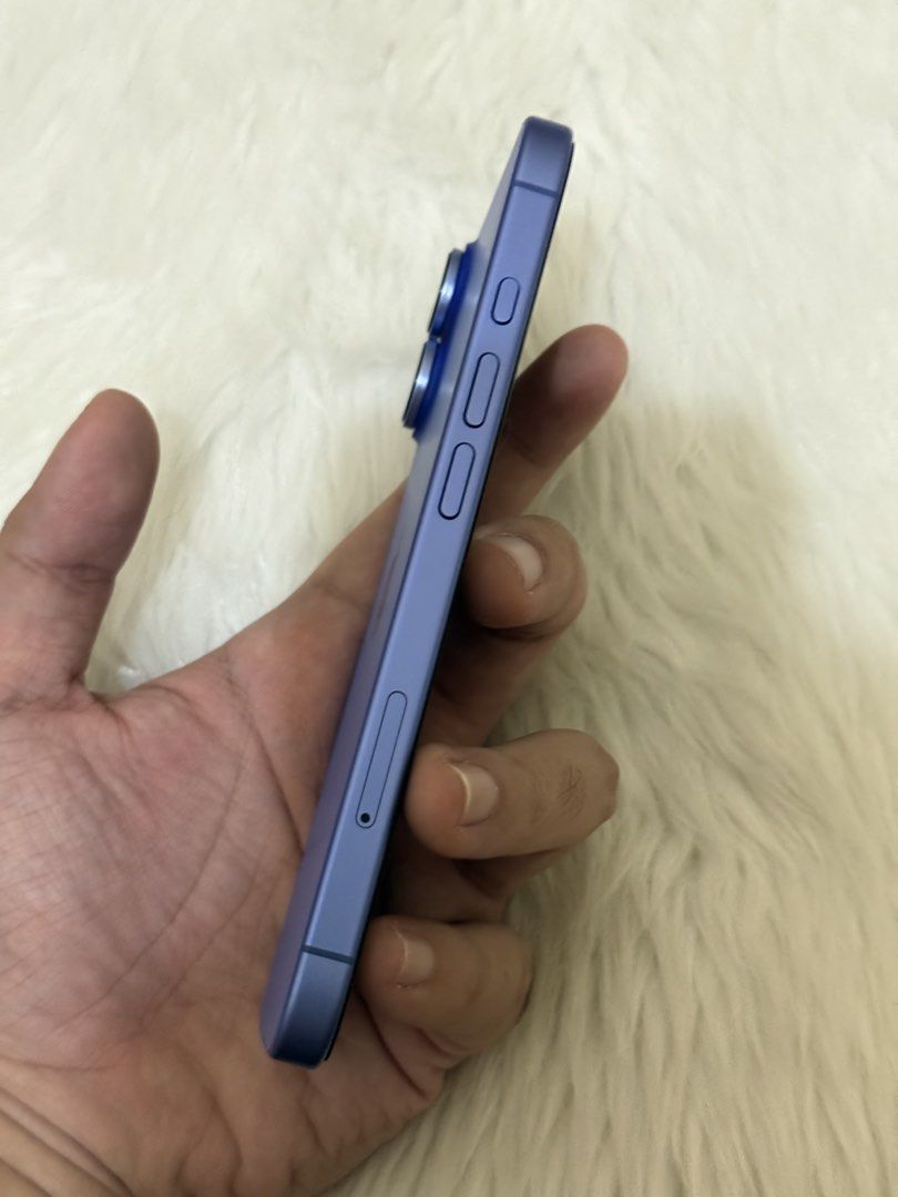 IPHONE 16 256gb — ULTRAMARINE (Category: iPhone 16 Series) located in Makati City. Submitted by astrologae (Listing ID 1468869472, Image 2). Description: IPHONE 16 256gb — ULTRAMARINE Purchased: October 2024 (Digimap) Battery Health — 83% Cycle Count — 1077 No history of repair Honest Issue — Paint chip on camera control button part only RFS — upgraded phone Inclusions — UNIT ALONE & BOX (w/ free CASES) ALL WORKING IN NORMAL CONDITIONS •message m