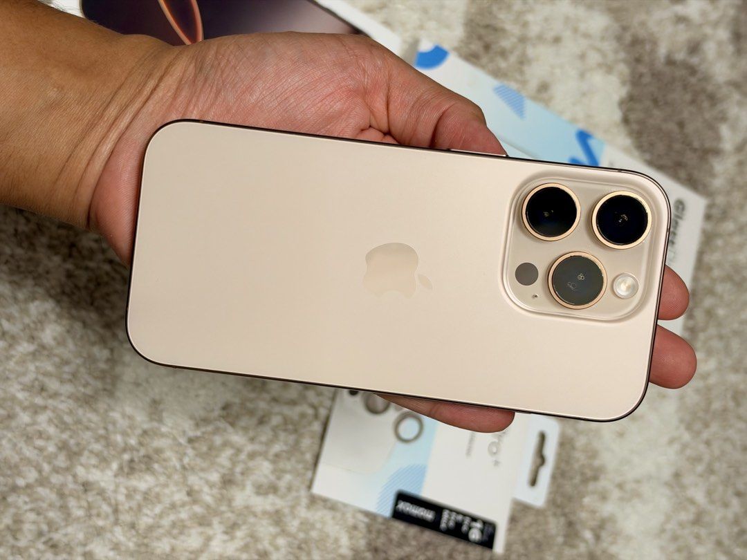 iPhone 16 Pro (256GB) with FREEBIES! (Category: iPhone 16 Series) located in Pasig City. Submitted by ecrz19 (Listing ID 1468912447, Image 2). Description: iPhone 16 Pro 256GB Open line 99% smooth no dent no basag, just one minor tuldok sa side frame (paki check sa last photo) barely noticeable lalo na kung naka case naman. Probably got it from sand na pumasok sa case. Unit is well taken care off, tempered screen replaced yearly so yung naka inst