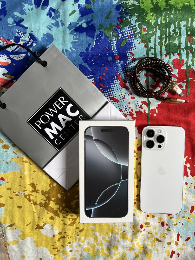 Iphone 16 Pro Max 256Gb NTC No issues (Category: iPhone 16 Series) located in Malolos. Submitted by wendellari51244 (Listing ID 1468720582, Image 1). Description: Iphone 16 Pro Max for sale 256Gb Factory Unlocked White Titanium Smooth like new! No dents No scratches kahit sa screen 89% Batt Health super kunat Guaranteed NO ISSUES Complete ORIGINAL inclusions.