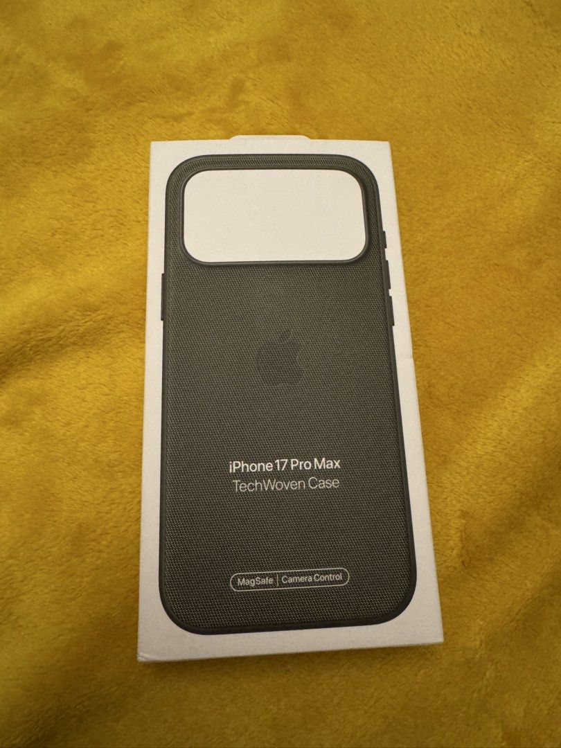 iPhone 17 Pro Max TechWoven Case w/ MagSafe (Sage) (Category: Cases & Sleeves) located in Lipa City. Submitted by anthiellois (Listing ID 1468921109, Image 1). Description: iPhone 17 Pro Max TechWoven Case Color: Sage Original Price: Php 3,990 (bought from Power Mac Center; with receipt for proof) Sale Price: 2500 (negotiable) Condition: Literally New. Not used. Reason for selling: Bought an 18 Pro Max. I bought the 17PMax TWoven Case prior recei