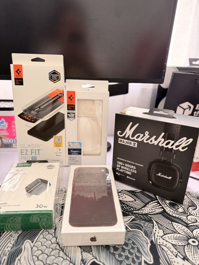 Iphone 18 Pro Max 256gb with freebies (Category: iPhone 18 Series) located in Manila. Submitted by emenel (Listing ID 1468722089, Image 1). Description: Brand new/ Sealed Colors Available: Glacier and Burgundy If w/out Marshall- 95k Loc: QC.