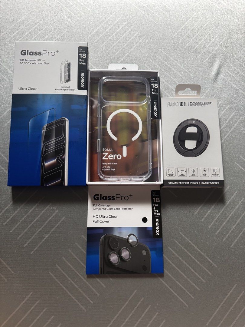 Iphone 18 Pro Max Accessories (Category: Cases & Sleeves) located in Marikina City. Submitted by bryanroblesss (Listing ID 1468739332, Image 1). Description: Iphone 18 Pro Max Accessories Take all for only ₱2,500 or ₱700 each (₱500 for the camera lens protector) Case - ₱990 SRP Tempered Glass - ₱990 SRP Ring Stand Magsafe Loop - ₱990 SRP Camera Lens Protector - ₱690 SRP 📍Marikina - Pickup sa house or deliver lalamove (buyer shoulder fee).