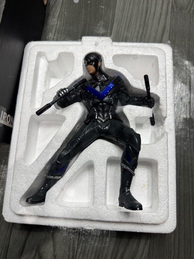 Iron Studios Nightwing Batman Arkham Knight (Category: Figurines & Statues) located in Paranaque City. Submitted by icko007 (Listing ID 1468729143, Image 2). Description: Iron Studios Nightwing Batman Arkham Knight Price 4700 Only 🌲🎄 No Rush Shipping /Dibs now pay now Location Paranaque Payment Gcash/Bpi Shipping Lalamove/Lbc Buyers Risk / Fee ‼️Seller is not responsible for: lost, stolen, or damaged packages..