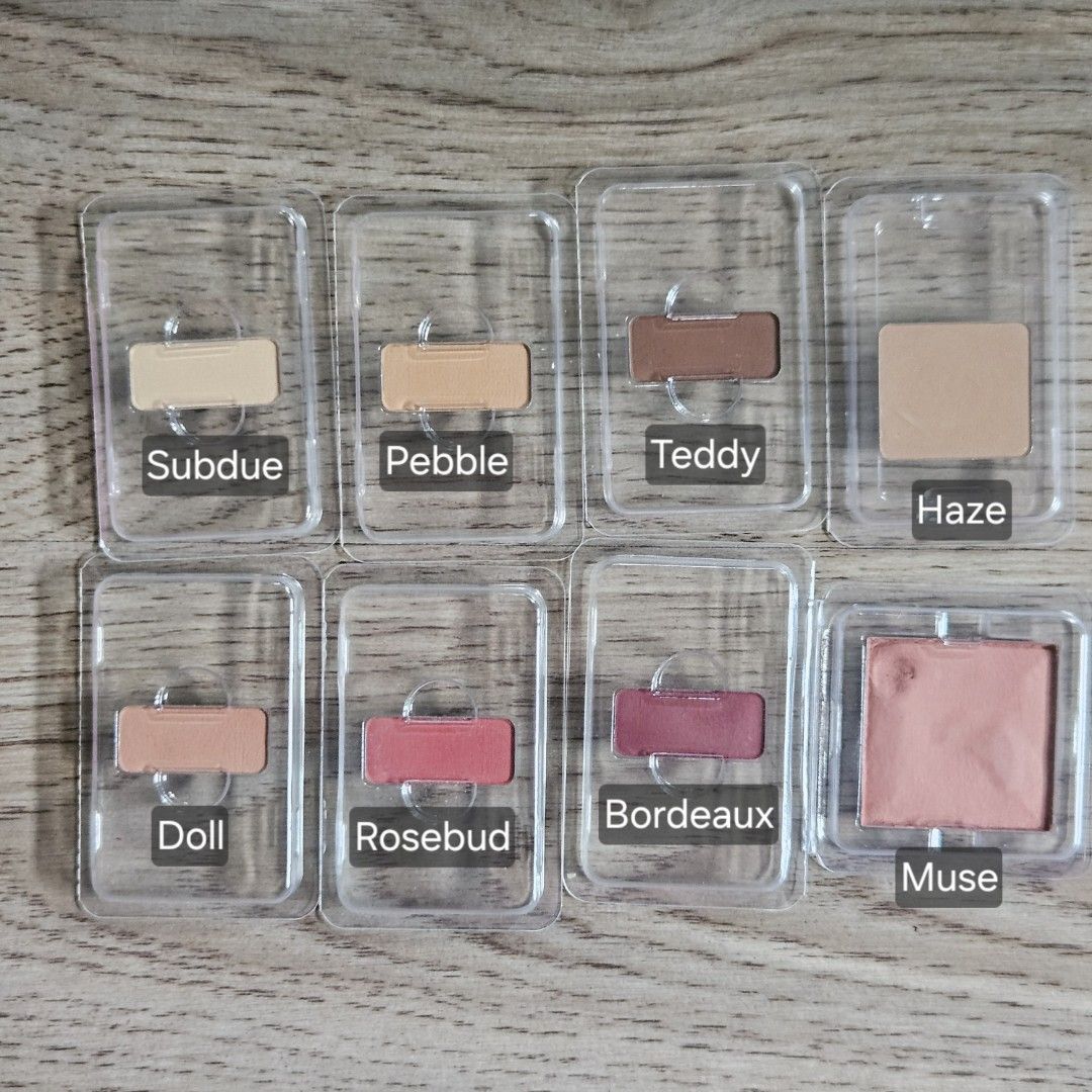 Issy and GRWM inserts (Category: Makeup) located in Quezon City. Submitted by dboba (Listing ID 1468719494, Image 1). Description: All Issy eyeshadow inserts at P80 each, Haze contour at P100 GRWM for P60 due to damage.