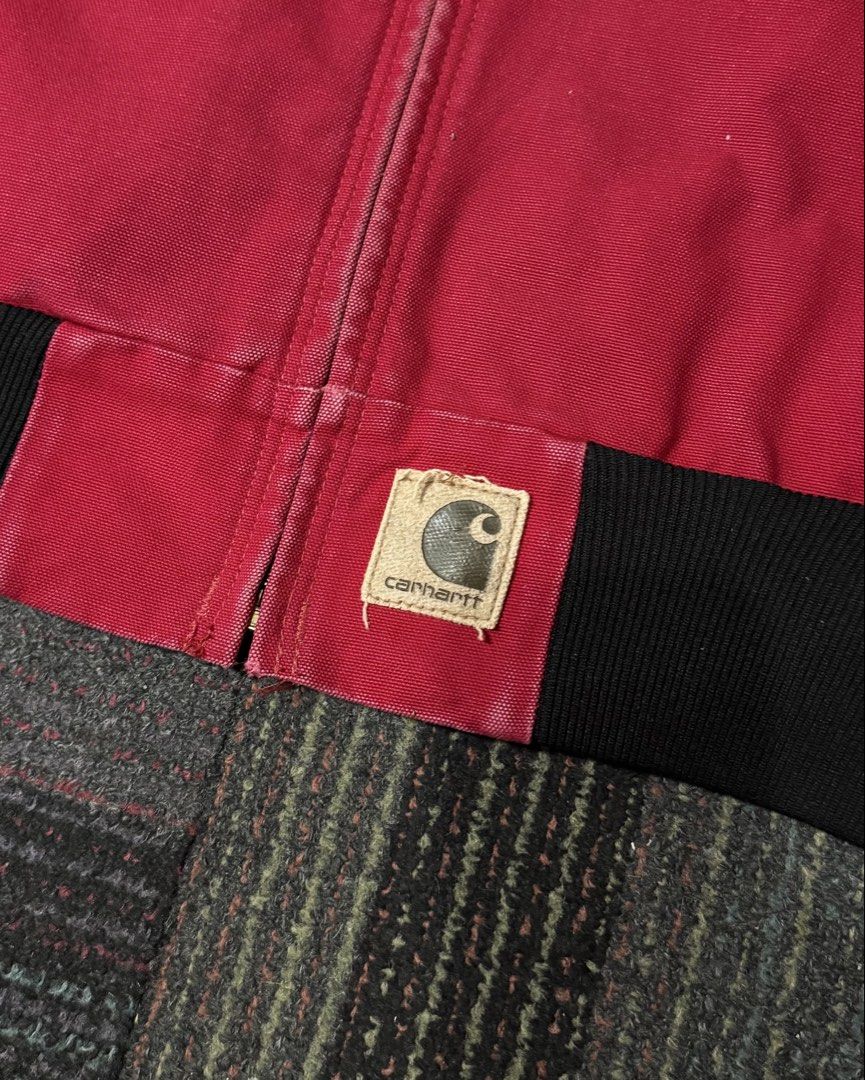 Carhartt J78 Aztec Red (Category: Coats, Jackets and Outerwear) located in Pasig City. Submitted by jeenosell (Listing ID 1468731246, Image 3). Description: Dimes 24x28 Issue: good fading, scratches pero bindi butas see photos .