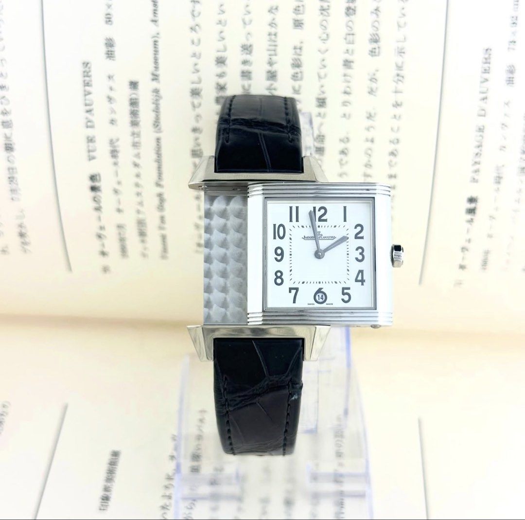 Jaeger-LeCoultre Reverso Unisex (Category: Luxury Watches) located in Manila. Submitted by lugs.to.lugs (Listing ID 1468752575, Image 3). Description: Jaeger LeCoultre Reverso UNISEX with Date - Ref. 234.8.66 - 29mm x 42mm Steel Swivel Case - Automatic with Date, Cal. 754 - See Through Back on the other side of the swivel - JLC Representation Box and Guarantee Certificate - Original Used Croc Leather Strap (85%) and Original Deployant Buckle - Ca