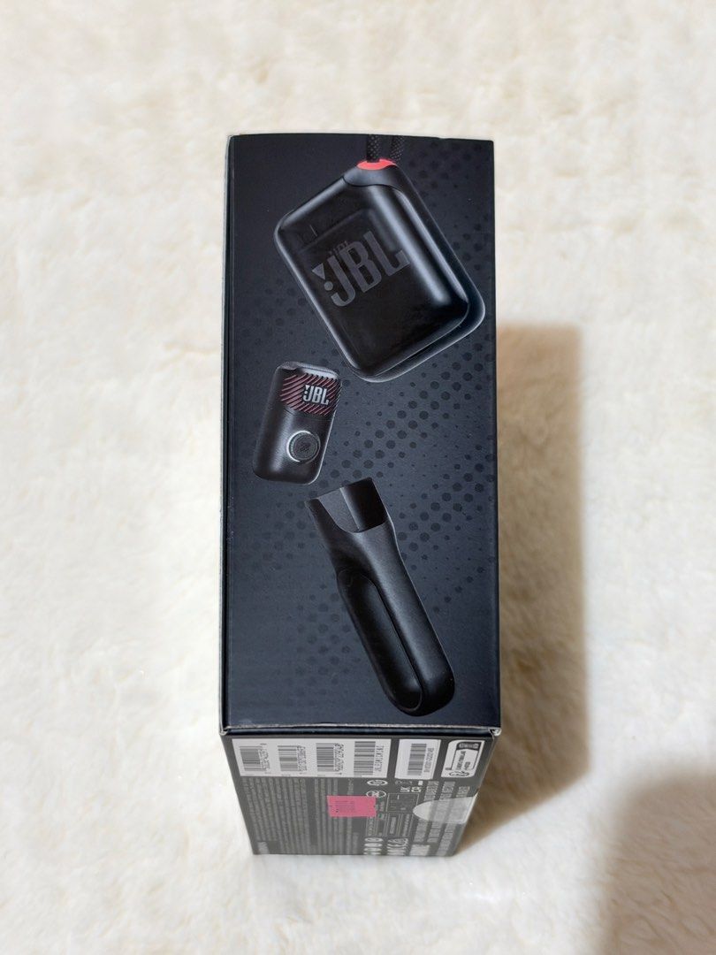 JBL EasySing Mic Mini (Category: Microphones) located in Pasay City. Submitted by zette_ (Listing ID 1468885521, Image 2). Description: - Brand new, unopened in original packaging - JBL EasySing Mic Mini wireless microphone system in sleek black - Portable design complete with a handy charging case - Built-in real-time vocal removal function - Delivers crystal-clear sound quality - Compatible with various JBL speakers (Boombox, Xtreme, Charge, Fl