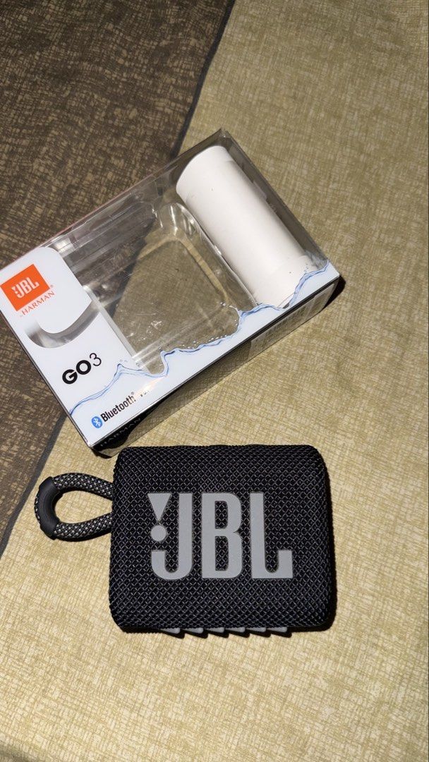 JBL Go 3 Portable Bluetooth Speaker Black (Category: Soundbars, Speakers & Amplifiers) located in Manila. Submitted by gabbi10 (Listing ID 1468818658, Image 2). Description: FOR SALE: JBL GO 3 Condition: Opened but never used (like new) - Original JBL Go 3 - With original box - Never used, only opened Price: ₱1,500 (negotiable) Message me if interested!.