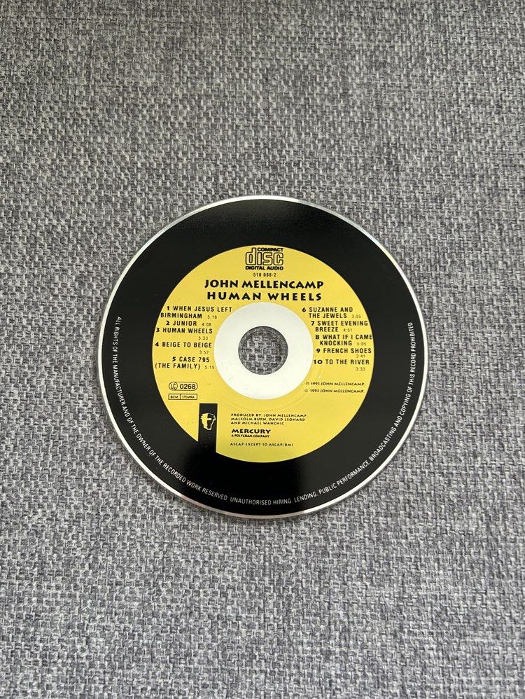 John Mellencamp Human Wheels Music CD (Category: CDs & DVDs) located in Dasmarinas. Submitted by sfclosetcleanup (Listing ID 1468769784, Image 1). Description: .