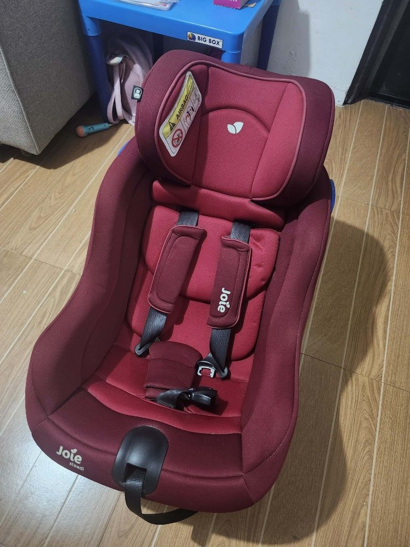 JOIE STEADI CARSEAT (Category: Car Seats) located in Silang. Submitted by hakutofi (Listing ID 1468712940, Image 3). Description: JOIE STEADI CARSEAT FOR SALE USED LESS THAN 5 TIMES • Php 5000 (Bought for Php 11,000) • Can be used by infants up to kids 18kgs (5-6 years old) • Extra padding not included (lost when we moved houses) • Puting Kahoy/AUP/MAC/MAMC • RFS: di masyado nagamit; decluttering • No issues, goods na goods.