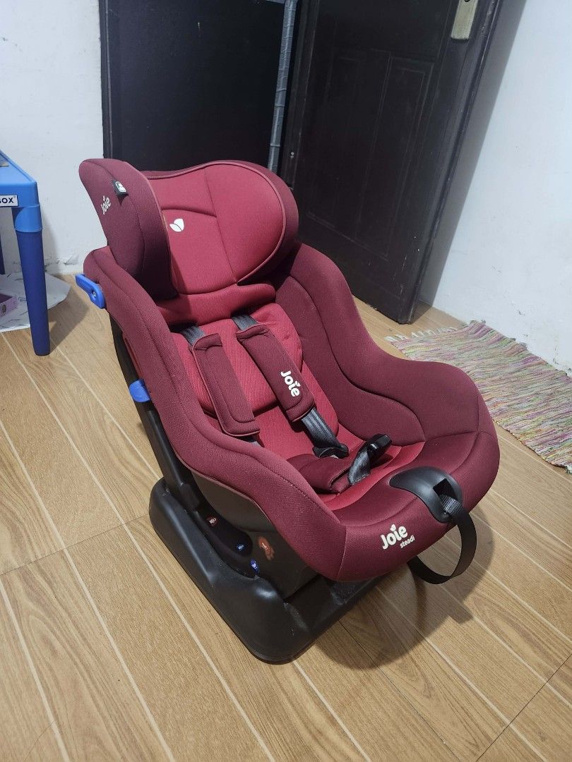 JOIE STEADI CARSEAT (Category: Car Seats) located in Silang. Submitted by hakutofi (Listing ID 1468712940, Image 1). Description: JOIE STEADI CARSEAT FOR SALE USED LESS THAN 5 TIMES • Php 5000 (Bought for Php 11,000) • Can be used by infants up to kids 18kgs (5-6 years old) • Extra padding not included (lost when we moved houses) • Puting Kahoy/AUP/MAC/MAMC • RFS: di masyado nagamit; decluttering • No issues, goods na goods.