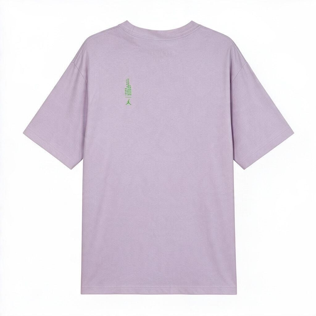 Jordan 23 Engineered T-shirt Lilac (Category: Tshirts & Polo Shirts ) located in Iloilo. Submitted by oddforest.c9c7d5 (Listing ID 1468776223, Image 2). Description: - Brand: Jordan 23 Engineered - Condition: Like new with tags attached (Deadstock) - Color: Light purple / Lilac - Size: Large 19x27 - Material: 100% premium cotton - Fit: Relaxed fit with standard crew neckline - Design details: Large green '23 ENGINEERED' front graphic, small Jumpm