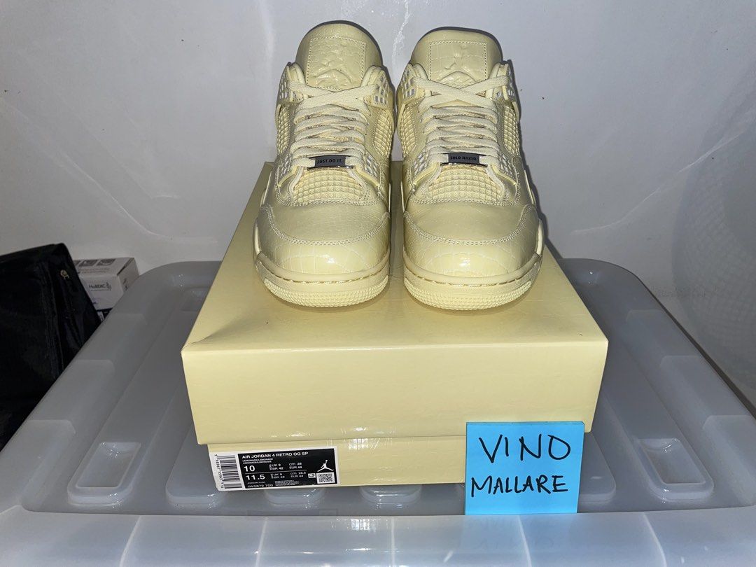 Jordan 4 x Balvin Lemonade/Amazonas (Category: Sneakers) located in Marikina City. Submitted by sneakahboi_official (Listing ID 1468723140, Image 3). Description: J4 Balvin "Lemonade"/"Amazonas" 💛🍋 For sale ONHAND MARIKINA AREA Size 10 👟 8.5k only 💵 DM AND MAKE OFFERS 📩 Unli vouch lc 🫡 Meetup: MARIKINA/CUBAO or areas nearby 🚊.