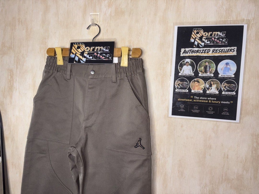 JORDAN CARPENTER PANTS (Category: Chinos) located in Cabuyao City. Submitted by pormanation-thrift-store (Listing ID 1468900998, Image 2). Description: JORDAN CARPENTER PANTS Condition: NEW WITH TAGS Color rate: 10/10 (PWEDE SA MASELAN) Size: MEDIUM Dimes: 30-32”Wx39”L Issue: NONE✅ Price: 1500.