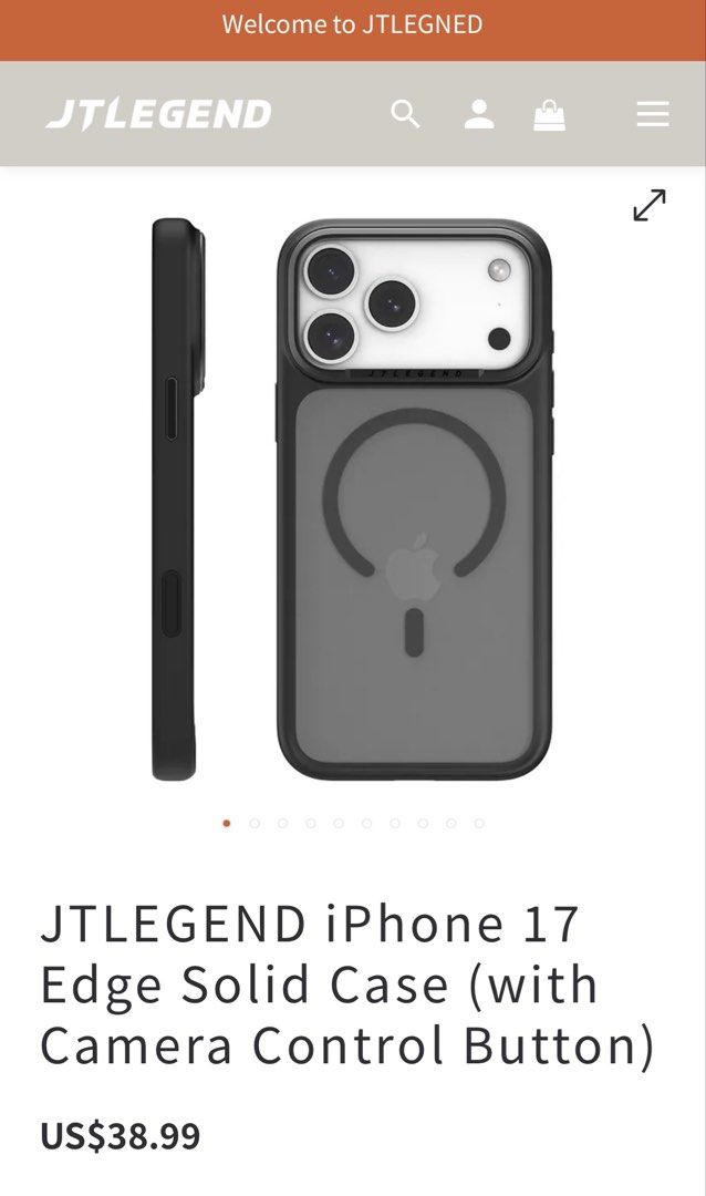 JTLEGEND Edge Solid Mag Case for iPhone 17 Pro and iPhone 18 Pro (Category: Cases & Sleeves) located in Taguig. Submitted by appweard (Listing ID 1468798125, Image 1). Description: Selling JTLEGEND Edge Solid Mag Case for iPhone 17 Pro and iPhone 18 Pro ✅Raised Edged ✅ Independent Aluminum Buttons ✅ Camera Control Button ✅Military Grade Shockproof ✅Metal Lens Back Frame Design ✅ Magnetic Coil Embedded ✅Dual Material ✅Aero Cushion RFS: Got it as a