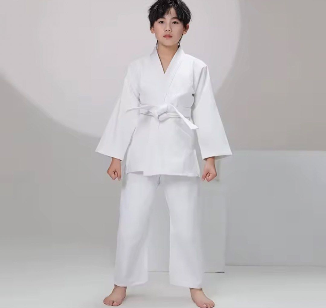 Judo gi for sale! (Category: Combat Sports) located in Antipolo. Submitted by gabrielxestrada (Listing ID 1468747497, Image 1). Description: - Complete set: Includes top, trousers, and a white belt - Versatile: Perfect starter uniform for karate, judo, or taekwondo classes - Comfortable fit: Traditional style with wide sleeves and loose-fit pants for easy movement - Durable material: Made with a tough cotton blend designed to handle active practi