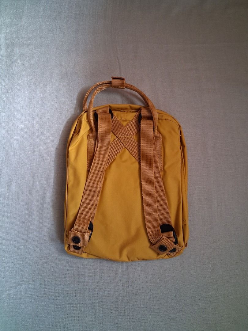Kanken classic mini backpack (Category: Backpacks) located in Quezon City. Submitted by threeleggeddog (Listing ID 1468828063, Image 2). Description: brand new without tags yellow color.