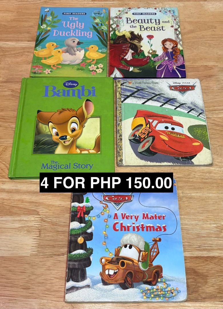 Kids' Books (4 pcs) (Category: Children's Books) located in Marikina City. Submitted by thrifty_trinkets_by_anais (Listing ID 1468829840, Image 3). Description: 🌸 Selling own preloved/brand new items for less - EVERYTHING is negotiable as long as REASONABLE in price 🤗 📕 4 pcs for Php 150 📕 brand new and euc 🙏🏻 Please also check my account for more marked down items 🫶 📍Marikina near S&R/Uniqlo 💳 Maribank/Maya 🏍️ Grab/Lalamove/J&T (by sch