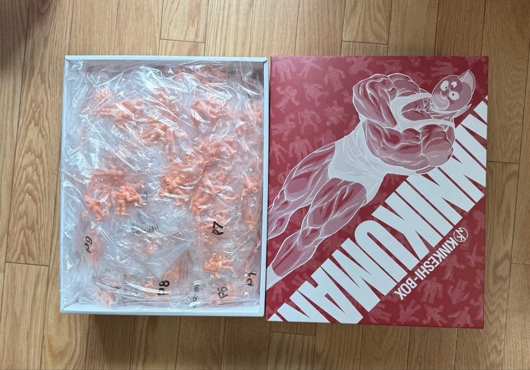 Kinkeshi Box Kinnikuman Muscle Figures Set (Category: Figurines & Statues) located in Bulusan. Submitted by therocketeer1 (Listing ID 1468872145, Image 1). Description: Negotiable - Kinnikuman Kinkeshi pink muscle figure box set - Massive collection included - Figures are neatly organized in separate, numbered plastic bags - Features a large collector storage box with cool character artwork on the lid.