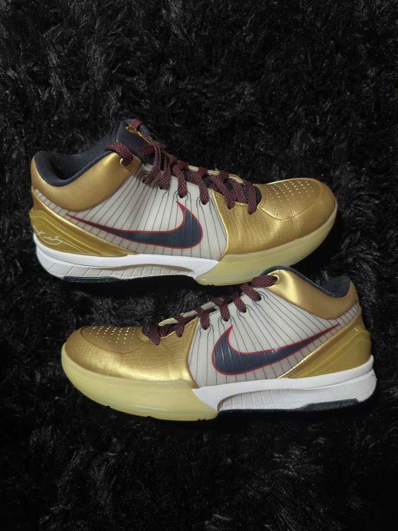 Kobe 4 Gold Medal (Category: Sneakers) located in Bulacan. Submitted by sneakonfleekph (Listing ID 1468806927, Image 1). Description: Kobe 4 Gold Medal Size 8 | Used 3x (Small Flaw) | Complete ₱5,495.