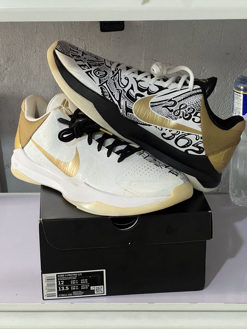 Kobe 5 protro rings (Category: Casual Shoes) located in Angeles City. Submitted by mike_gee99 (Listing ID 1468742587, Image 1). Description: SIZE 12 COMPLETE WITH BOX DEADSTOCK MINIMAL DIRT UPPERS 7k.