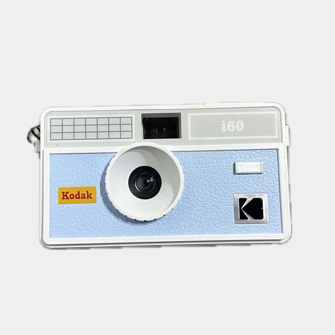 Kodak i60 35mm film camera (Category: Cameras) located in Paranaque City. Submitted by annvzsn (Listing ID 1468797175, Image 2). Description: Color: sky blue/white Bought in: JPN (physical store) Condition: well used Details: - Ideal for beginners and film photography - Reusable film camera - Simple point-and-shoot operation Inclusions: - AA battery - Wrist strap ♡ Not so sure if the flash is working, replaced the old battery with a new one but I