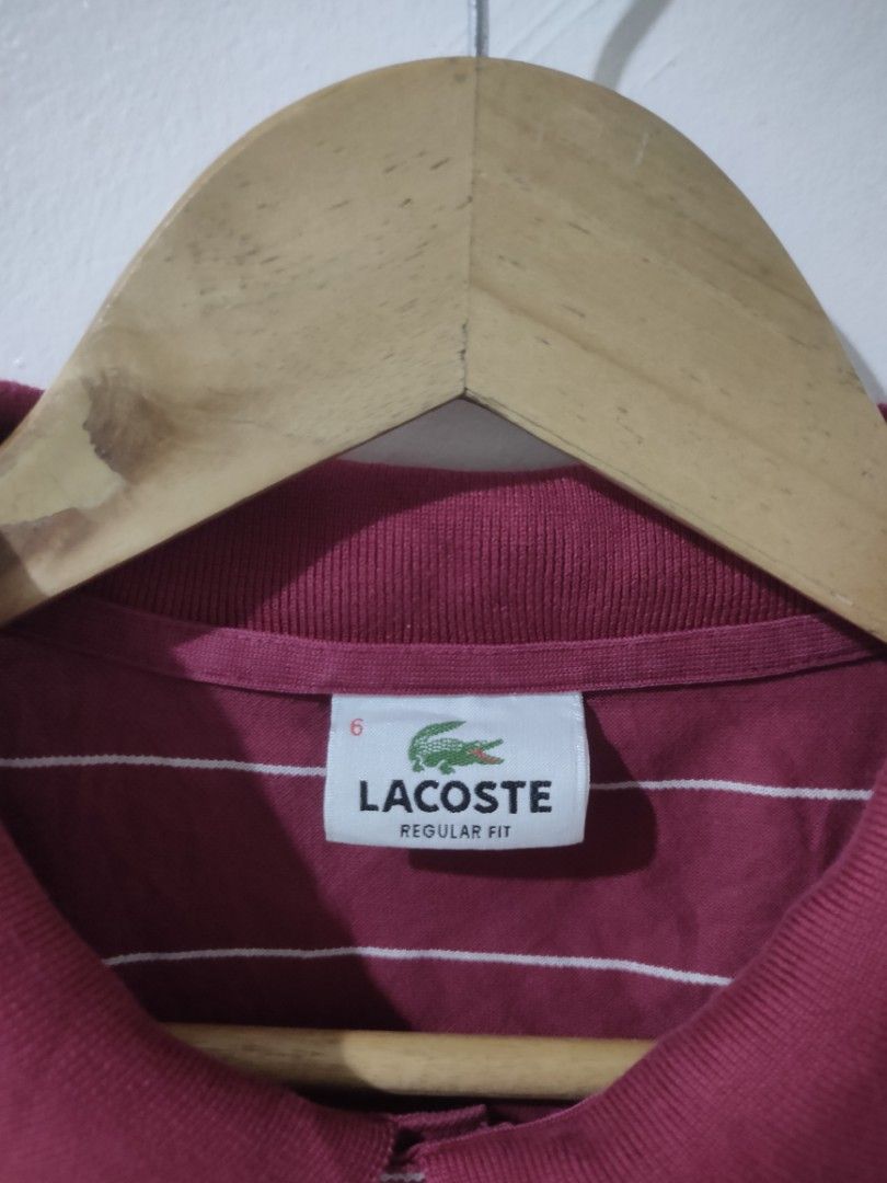 Lacoste 3-way Stripe Polo Shirt (Category: Tshirts & Polo Shirts ) located in Ozamiz City. Submitted by outregrails (Listing ID 1468876842, Image 2). Description: Excellent condition Minor issue pinhole not visible pag suot Color rate 10/10 Dimes 22.5/28.