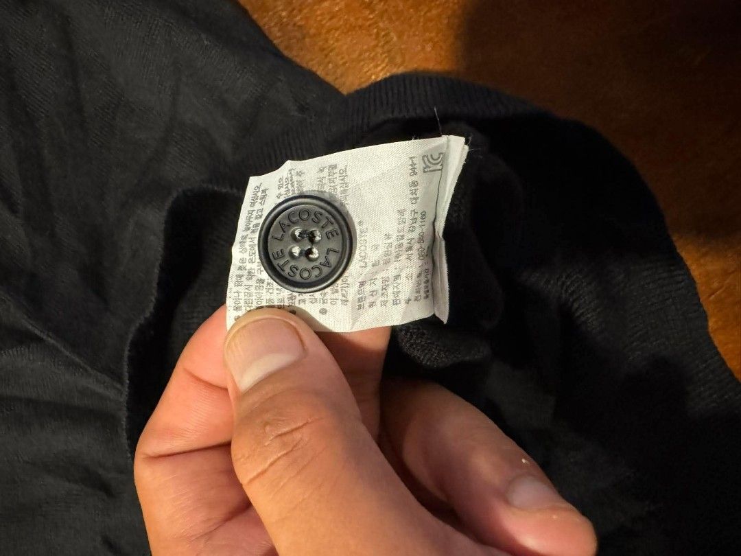 Lacoste black cardigan (Category: Coats, Jackets and Outerwear) located in Polomolok. Submitted by warmfire.3185dd (Listing ID 1468902278, Image 3). Description: LACOSTE BLACK CARDIGAN (3) EXCELLENT TO NEW CONDITION NO ISSUE COLORATE:9.8/10 WIDTH' 20 LENGTH'26 DM/PM 📩📩 FOR SURE TAKERS🖤 LOCATION: MINDANAO POLOMOLOK SOUTH COTABATO 9504.