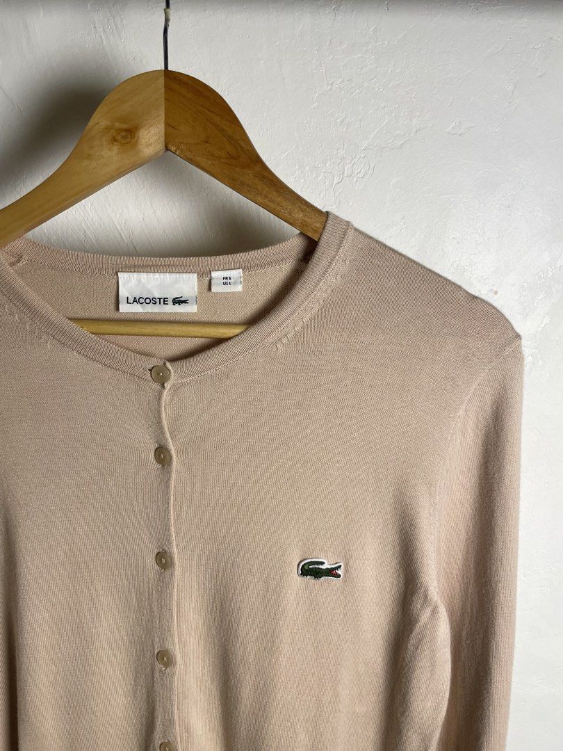 Lacoste Button down cardigan longsleeve (Category: Longsleeves) located in Cebu City. Submitted by thrifted.john (Listing ID 1468910340, Image 2). Description: Lacoste Button down cardigan longsleeve - Legit Authentic - Size 5 - Dimes: W18.5 / L24 - Excellent / As new - 10/10 colorate & condition - no issue 1,580 Loc: Cebu Unli Vc, Vouch.