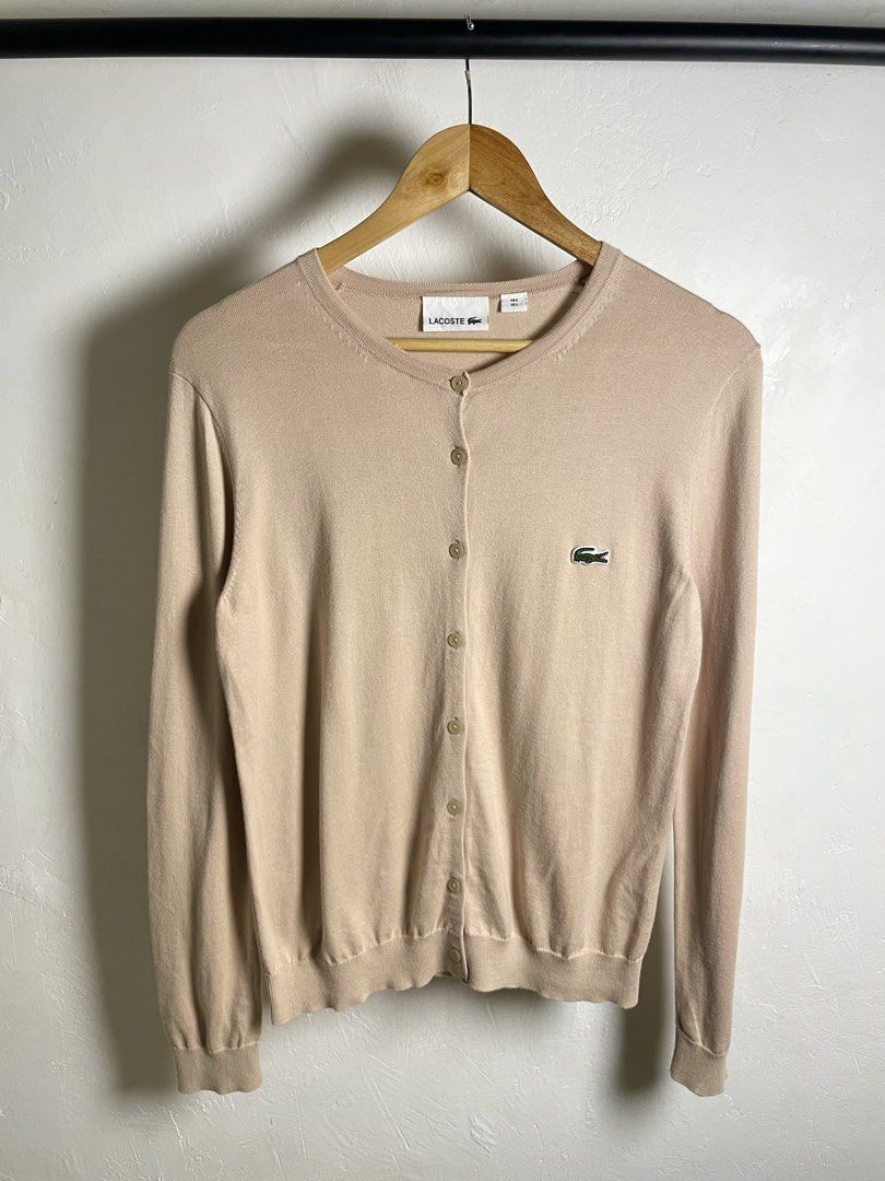 Lacoste Button down cardigan longsleeve (Category: Longsleeves) located in Cebu City. Submitted by thrifted.john (Listing ID 1468910340, Image 1). Description: Lacoste Button down cardigan longsleeve - Legit Authentic - Size 5 - Dimes: W18.5 / L24 - Excellent / As new - 10/10 colorate & condition - no issue 1,580 Loc: Cebu Unli Vc, Vouch.