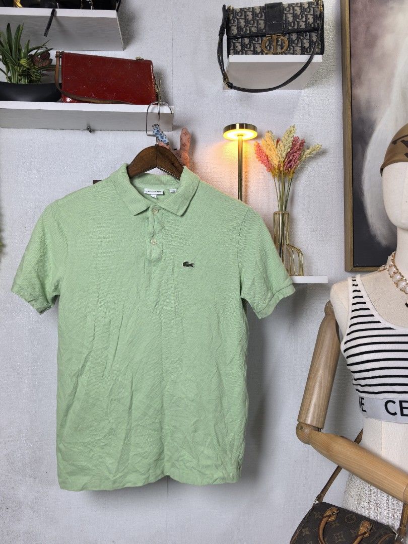 Lacoste polo (Category: Luxury Apparel) located in Baguio. Submitted by ashzachary (Listing ID 1468864780, Image 1). Description: Lacoste polo shirt Condition :Excellent condition Color rate 10/10 Size :15 yours old below pwdi sa xxs Inches:W17. 5/L23 No issues No flaws Super ganda sa personal Pm. More details Good quality Plsss 📌No Bogus 📌No return MOP What you see is what you get PALAWAN, CEBUNA GCASH AND BDO Reminder😊 We're selling thrifted