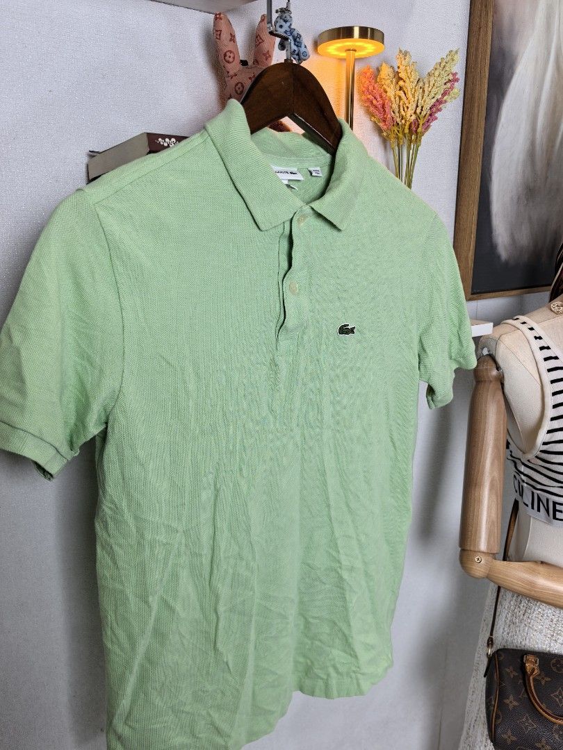Lacoste polo (Category: Luxury Apparel) located in Baguio. Submitted by ashzachary (Listing ID 1468864780, Image 3). Description: Lacoste polo shirt Condition :Excellent condition Color rate 10/10 Size :15 yours old below pwdi sa xxs Inches:W17. 5/L23 No issues No flaws Super ganda sa personal Pm. More details Good quality Plsss 📌No Bogus 📌No return MOP What you see is what you get PALAWAN, CEBUNA GCASH AND BDO Reminder😊 We're selling thrifted