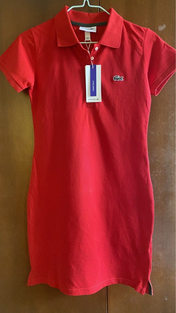 Lacoste Polo Dress (Category: Dresses) located in Cavite. Submitted by eessaa08 (Listing ID 1468817549, Image 1). Description: Lacoste Polo Dress Brandnew with tag & wash tag Size: Regular Fit Color: Red MOP: BDO/GCash MOD: Lalamove or JnT Pick-up point Parqal Mall Parañaque or Cavite City.