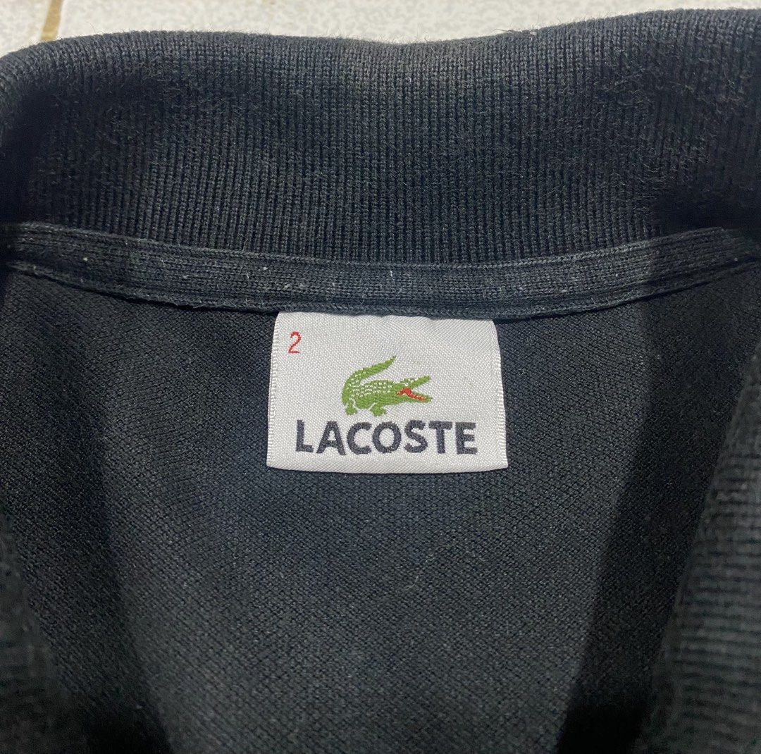 Lacoste Poloshirt (Category: Tshirts & Polo Shirts ) located in Mandaue City. Submitted by MJ_80 (Listing ID 1468854171, Image 2). Description: Mens Lacoste Black Poloshirt Size 2 Dimes: 18.5 X 25 See photos for measurements Color rate & Condition: 9/10 Price: 780 .