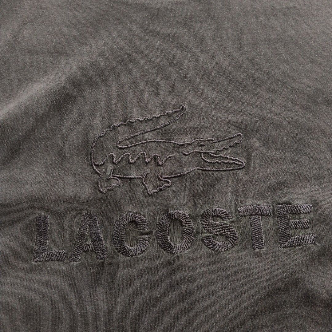 Lacoste Spellout Big logo regular fit tee (Category: Tshirts & Polo Shirts ) located in Manila. Submitted by leighdizon22 (Listing ID 1468843384, Image 2). Description: Lacoste Spellout Big logo regular fit tee width: 23 length:27 condition: 9.5/10 color rate: 9/10.