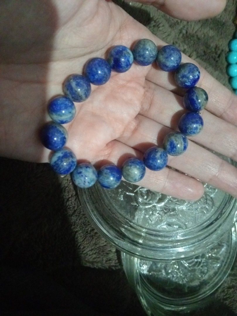 Lapis Lazuli stone bracelet (Category: Precious Stones) located in Batangas. Submitted by girlmeetspurple (Listing ID 1468800993, Image 1). Description: .