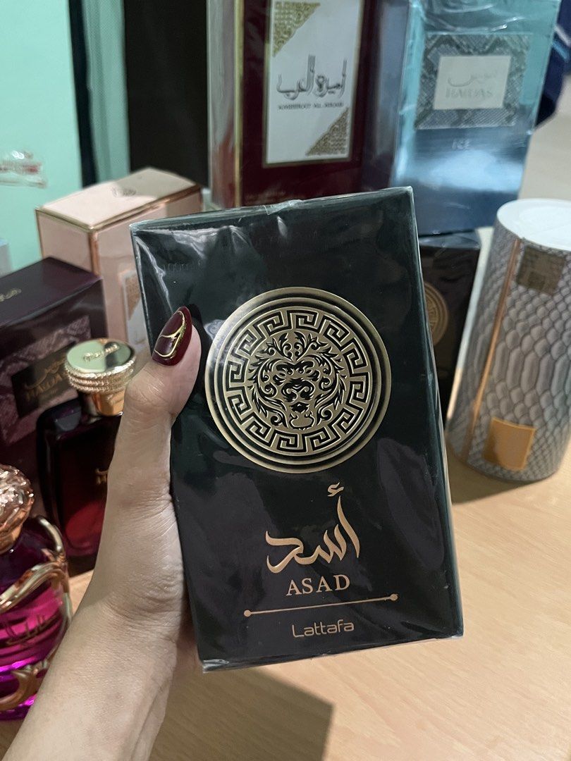 Lattafa Asad Eau De Parfum 100ml (Category: Fragrance & Deodorants) located in Mandaue City. Submitted by cathiii15 (Listing ID 1468889108, Image 1). Description: - Brand: Lattafa Asad - Size: 100ml (comes with original box) - 100% Authentic, direct from UAE - brand new and sealed - Scent Profile: Bold and masculine - Top Notes: Black pepper, tobacco, pineapple - Middle Notes: Patchouli, coffee, iris - Base Notes: Vanilla, amber, dry wood - Perfo