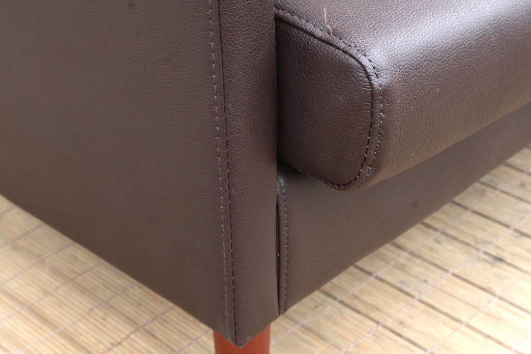 LEATHER SOFA WITH DETACHABLE PILLOWS (Category: Sofas) located in Manila. Submitted by justinlei.103 (Listing ID 1468847777, Image 3). Description: JAPAN SURPLUS FURNITURE 2 SEATERS LEATHER SOFA WITH DETACHABLE PILLOWS Size 51L x 27W x 16.5SH x 27H in inches (AS-IS ITEM) *Minimal Scratch Only IN GOOD CONDITION.