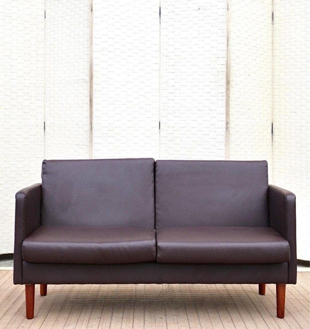 LEATHER SOFA WITH DETACHABLE PILLOWS (Category: Sofas) located in Manila. Submitted by justinlei.103 (Listing ID 1468847777, Image 1). Description: JAPAN SURPLUS FURNITURE 2 SEATERS LEATHER SOFA WITH DETACHABLE PILLOWS Size 51L x 27W x 16.5SH x 27H in inches (AS-IS ITEM) *Minimal Scratch Only IN GOOD CONDITION.