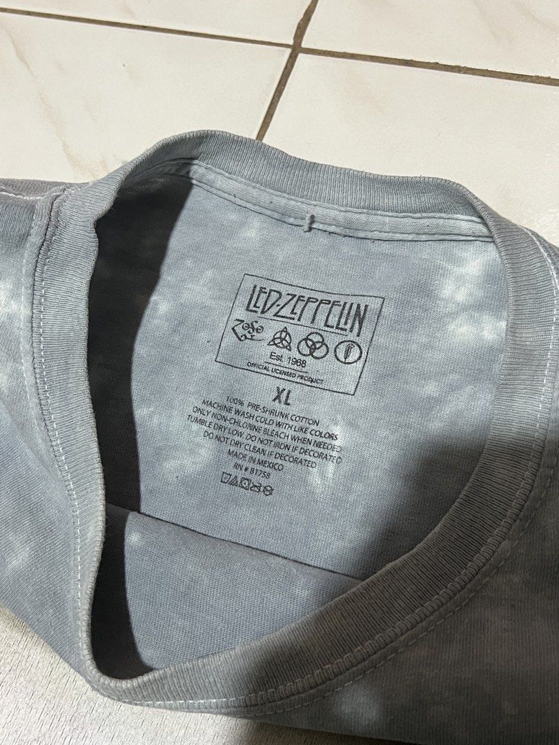 Led Zeppelin Tie Dye Shirt (Category: Tshirts & Polo Shirts ) located in Cabuyao City. Submitted by kenzythrift_ (Listing ID 1468724012, Image 3). Description: Led Zeppelin Tie Dye T Shirt size XL on tag actual dimes: W: 23.5 L: 29.5 Issue: last pic (minimal crackprints) 650 FREESHIP.