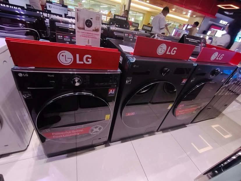 LG FRONT LOAD INVERTER WASHING MACHINE (Category: Washing Machines and Dryers) located in Quezon City. Submitted by maryann.dimalanta (Listing ID 1468866625, Image 1). Description: LG FRONT LOAD WASHING MACHINE FV1208D4W (8/5) 34,500 FV1209D4M (9/6) 36,300 FV1412H2BA (12/7) 43,900 FV1414H2BA (14/8) 48,500 F2515RNEG - 15/8 50,000 F2520RNTG - 60,800 FX1207S6W- 22,000 7 kgs FV1208S5W- 25,300 8kg FV1410S4M - 30,900 10 kgs washer FX1410S5G - 35,800 10